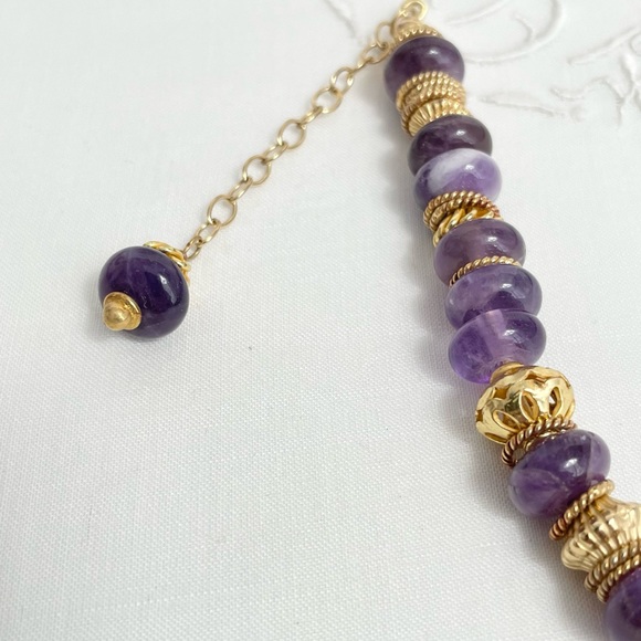 Amethyst and Gold Vermeil bracelet - Picture 3 of 6